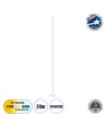 GLOBOSTAR® DALUMA 60471 Μοντέρνο Επιτραπέζιο Φωτιστικό LED 24W 2640lm 200° AC 220-240V IP20 Ρυθμιζόμενο Λευκό CCT με On-Off 2700K-4500K-6000K - Lumileds SMD Chip - Λευκό - Μ18 x Π18 x Υ160cm - 3 Χρόνια Εγγύηση